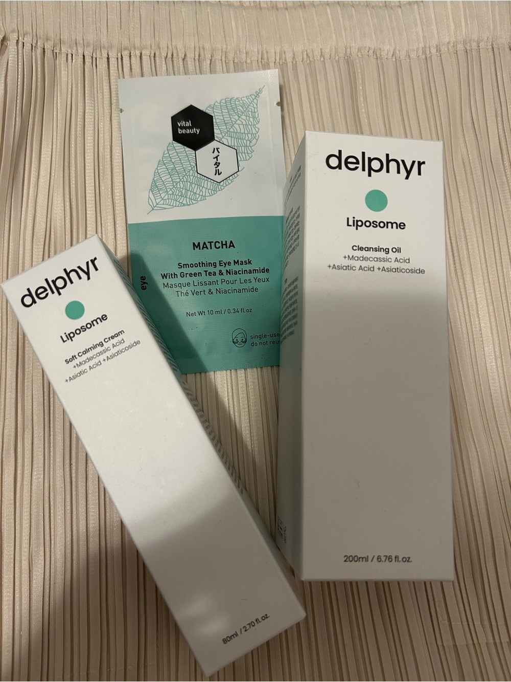 Liposome Cleansing Oil & Soft Calming Cream - White/Teal